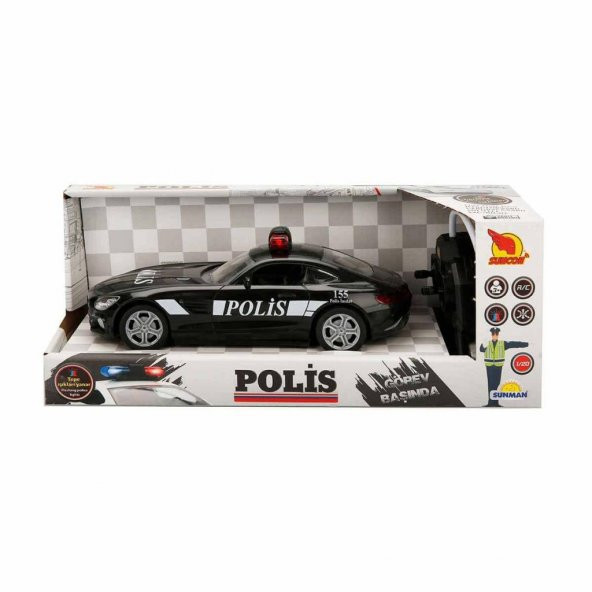 20357 Uzaktan Kumandalı Suncon Işıklı Polis Arabası 21 cm - 2