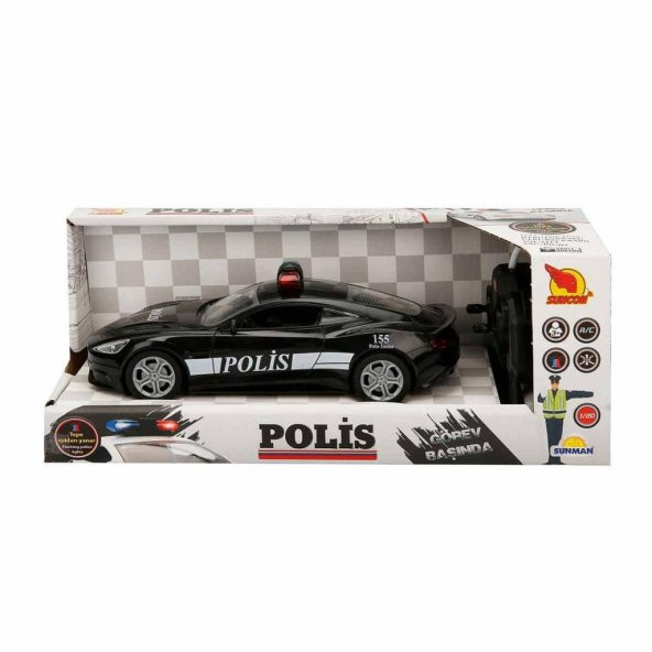 20357 Uzaktan Kumandalı Suncon Işıklı Polis Arabası 21 cm - 8