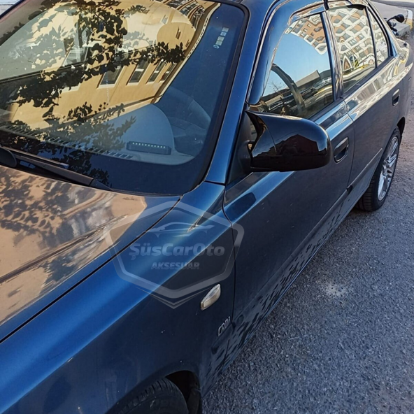 Hyundai Accent Admire 2000-2006 Batman Yarasa Ayna Kapağı Piano Black ABS Plastik - 7