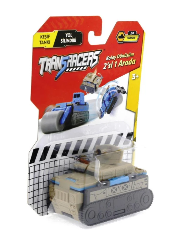 Transracers Dönüşen Araçlar Tanklar Keşif Tankı / Yol Silindiri - 2