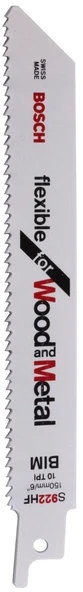 Bosch S922HF Kılıç Testere Bıçağı Ağaç ve Metal 5 Parça - 3