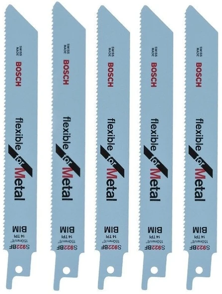 Bosch S922BBF Kılıç Testere Bıçağı Metal 5 Parça - 2