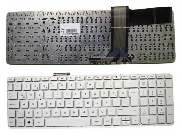 Hp pavilion 15-p050nr 15-p066us 15-p067ca Klavye Beyaz Tr ışıklı