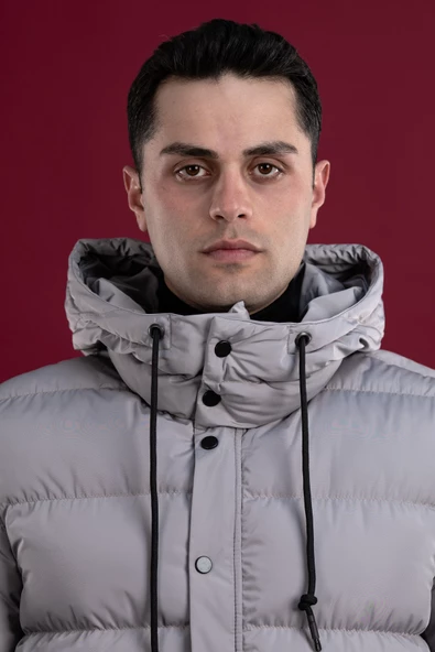 SİR REGULAR FİT KAPŞONLU ASTARLI UZUN KALIN ŞİŞME MONT - 7