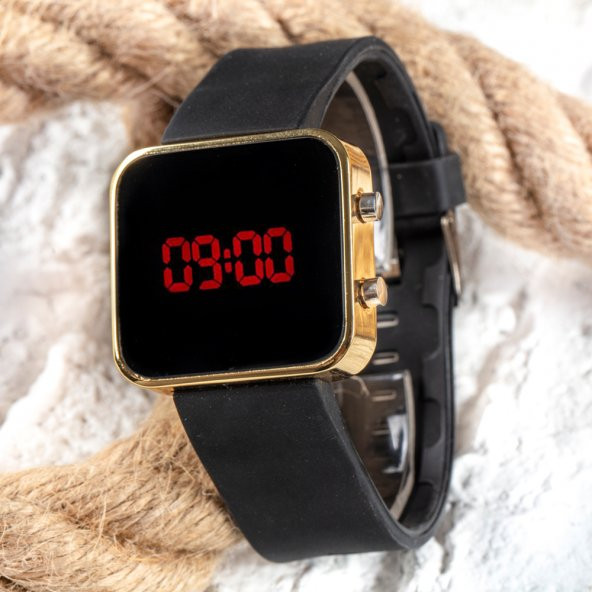 SPECTRUMWATCH LED Mini GOLD Erkek BLACK Kadın Genç Kız Unisex KOL SAATİ ST-303504