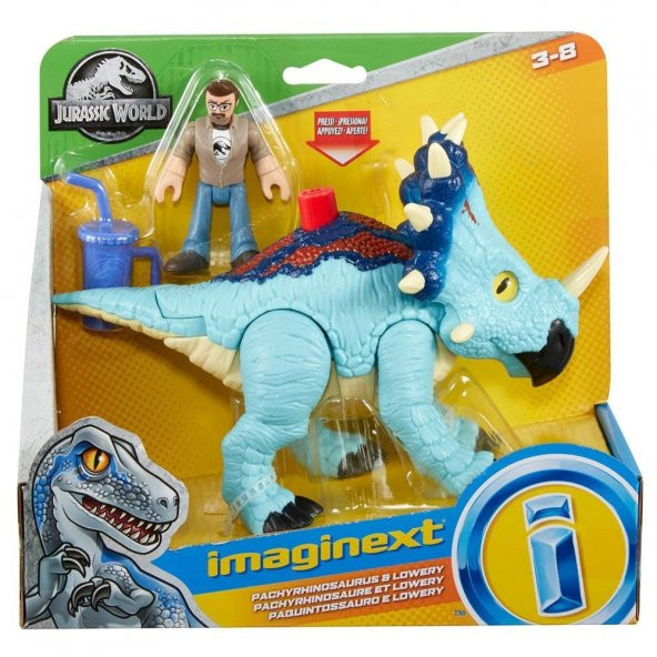 Imaginext Jurassic World Araçlar - Pachyrhinosaurus & Lowery - 4