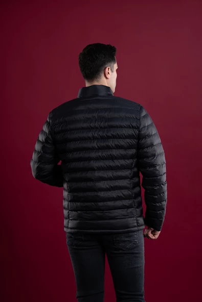 FBI SLİMFİT DİK YAKA FERMUARLI ERKEK İNCE ŞİŞME PUFFER MONT - 10