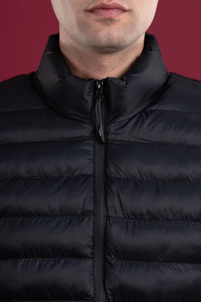 FBI SLİMFİT DİK YAKA FERMUARLI ERKEK İNCE ŞİŞME PUFFER MONT - 12