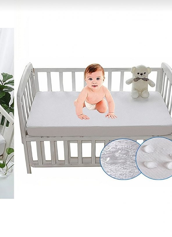 BEBEKÇOÇUK AlezMikroFullKenarFittedSuSıvıGeçirmezAleziYatakKoruyucuAlez70X140CMPamukluBeyazTerletmez - 6