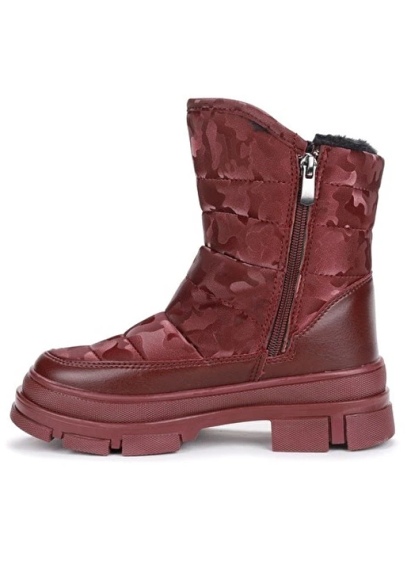 MİNİCAN KIZ ÇOCUĞU KAYMAZ ORTOPEDİK TABAN FERMUARLI İÇİ TERMAL KÜRKLÜ SU GEÇİRMEZ KAR BOTU - 11