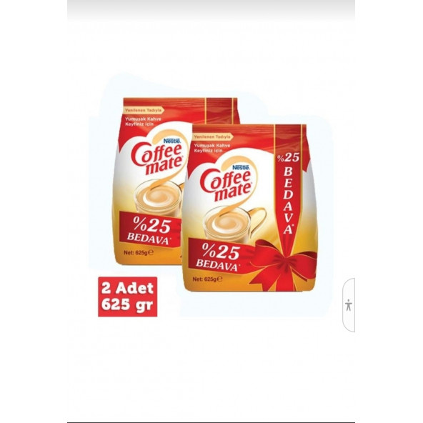 Nestle Coffee Mate 625 gr X 2 adet