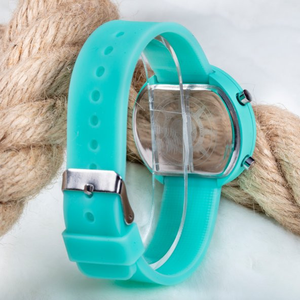 Kadın Erkek Led Watch Saat Su Yeşili Unisex Kol Saati ST-303482 - 3
