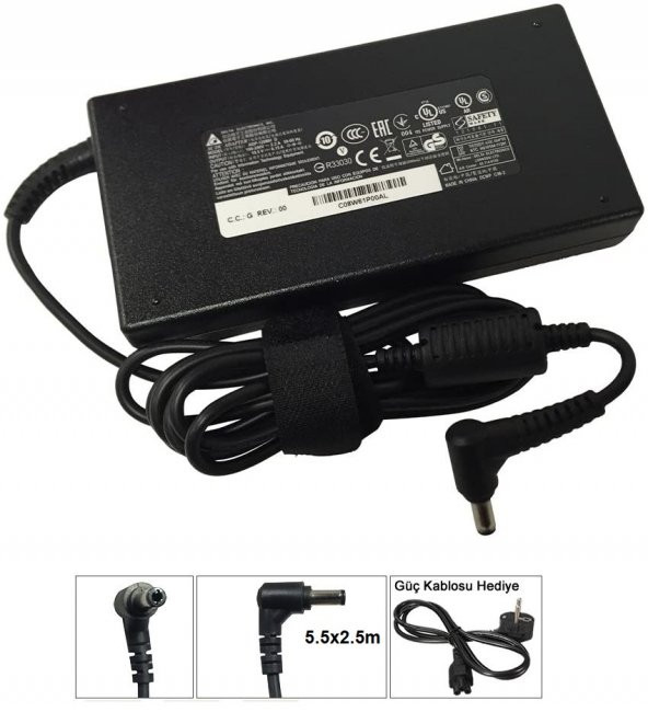 Toshiba L850-1HK Adaptör Şarj Cihazı 120W Orjinal DELTA 19/6.32A - 2