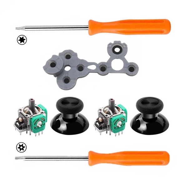 Xbox One Analog Motor Topuz T6 T8 Tornavida İç Lastik Tamir Seti Yedek Parça Kol Tamiri XT03