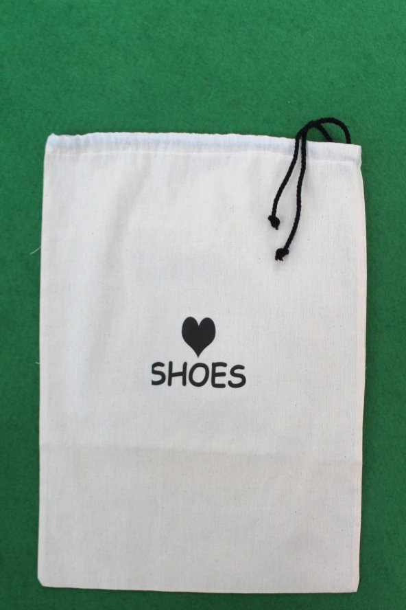 2 Adet Shoes Baskılı Keten Ayakkabı Poşeti - Ayakkabı Düzenleyici - 6