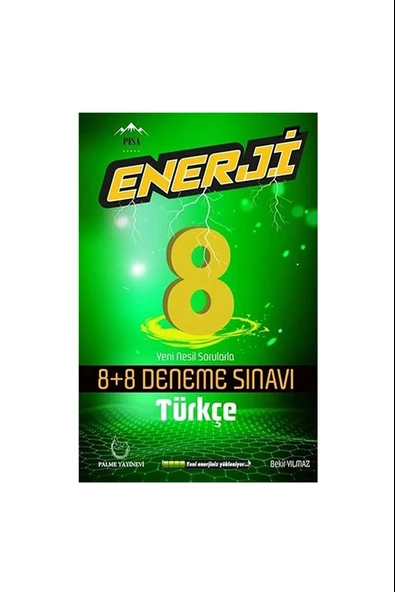 Palme Yayıncılık 8. Sınıf LGS Türkçe Enerji 8+8 Deneme
