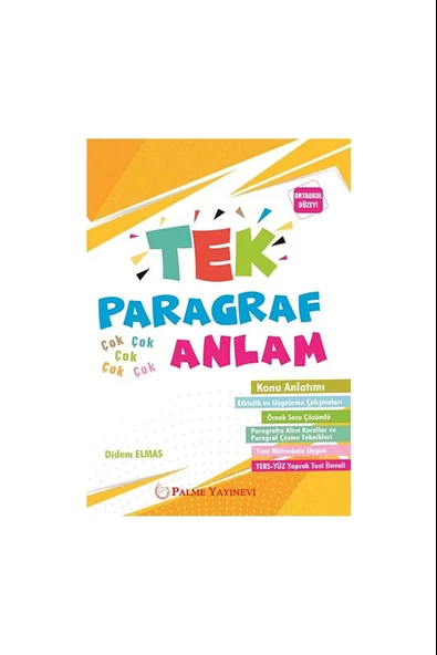 Palme Yayıncılık 8. Sınıf Tek Paragraf Çok Anlam Tersyüz