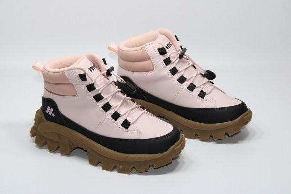 MİNİCAN KAYMAZ KALIN DİŞLİ TABAN LASTİK BAĞCIKLI KOLAY GİYİM KISA BOY TREKKİNG SPOR BOT - 10