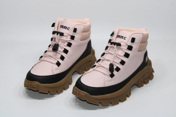 MİNİCAN KAYMAZ KALIN DİŞLİ TABAN LASTİK BAĞCIKLI KOLAY GİYİM KISA BOY TREKKİNG SPOR BOT - 11