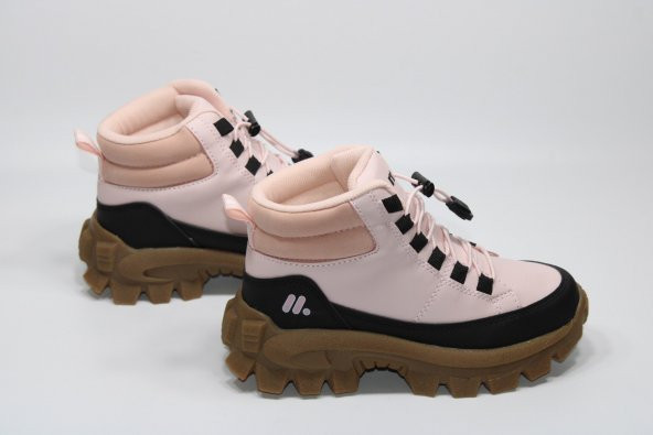 MİNİCAN KAYMAZ KALIN DİŞLİ TABAN LASTİK BAĞCIKLI KOLAY GİYİM KISA BOY TREKKİNG SPOR BOT - 12