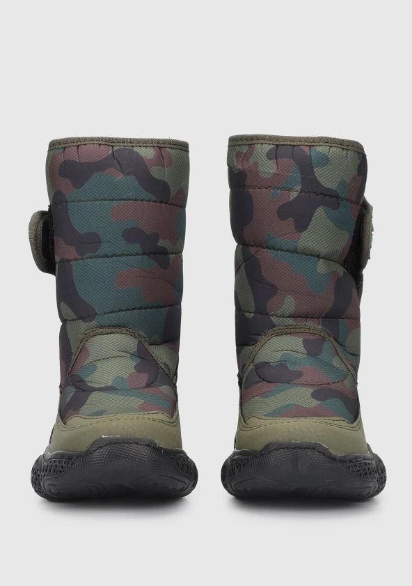 MİNİCAN KAYMAZ ORTOPEDİK TABAN ÜSTTEN CIRTLI KOLAY GİYİM İÇİ TERMAL KÜRKLÜ SU GEÇİRMEZ KAR BOTU - 7