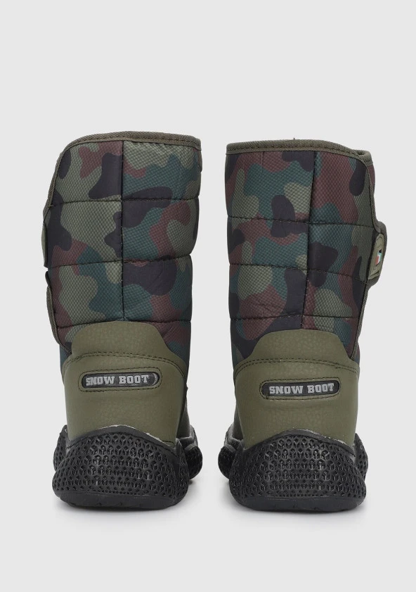 MİNİCAN KAYMAZ ORTOPEDİK TABAN ÜSTTEN CIRTLI KOLAY GİYİM İÇİ TERMAL KÜRKLÜ SU GEÇİRMEZ KAR BOTU - 8