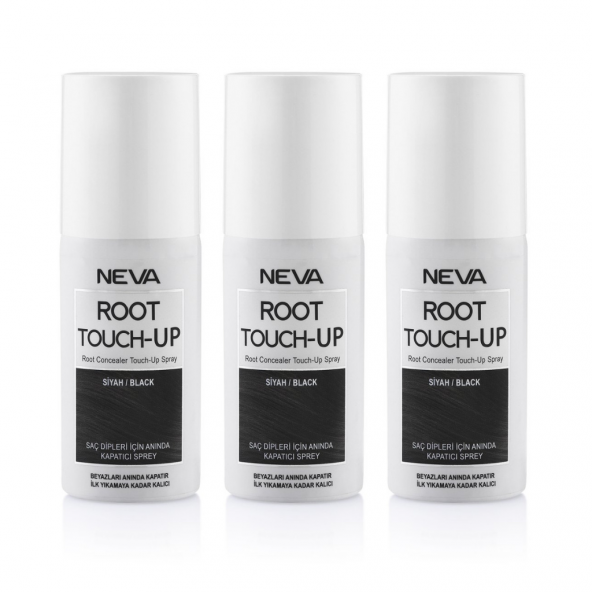 Neva Root Touch Up Kapatıcı Sprey 75 Ml Siyah 3 Adet