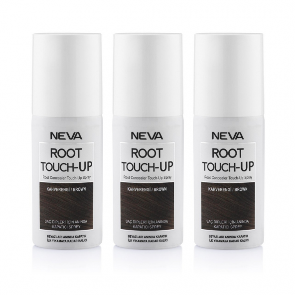 Neva Root Touch Up Kapatıcı Sprey 75 Ml Kahve 3 Adet