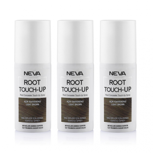 Neva Root Touch Up Kapatıcı Sprey 75 Ml Açık Kahve 3 Adet