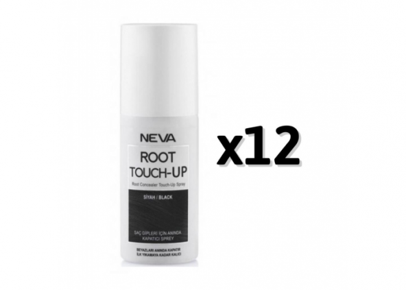 Neva Root Touch Up Kapatıcı Sprey 75 Ml Siyah 12 Adet