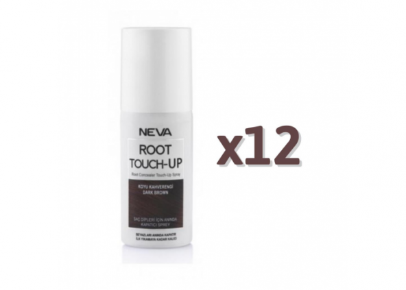 Neva Root Touch Up Kapatıcı Sprey 75 Ml Koyu Kahve 12 Adet