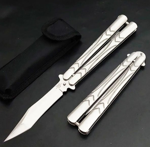 24 cm bencmade marka komple çelik PERÇİNLİ GEVŞEMEZ DAĞILMAZ kelebek yanında zippo kibrit ile birlikte