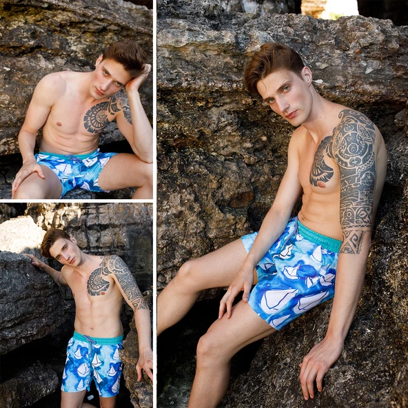 Anemoss Yelken Erkek Deniz Şort - Resim 5