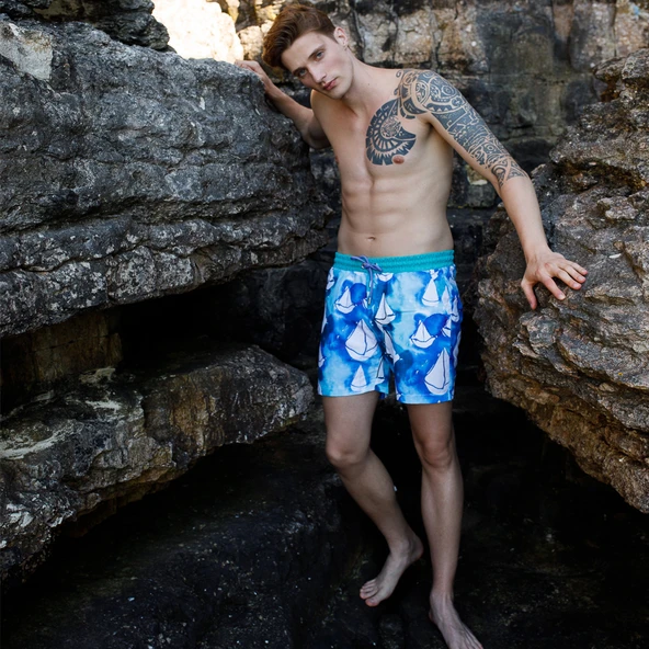 Anemoss Yelken Erkek Deniz Şort - Resim 6