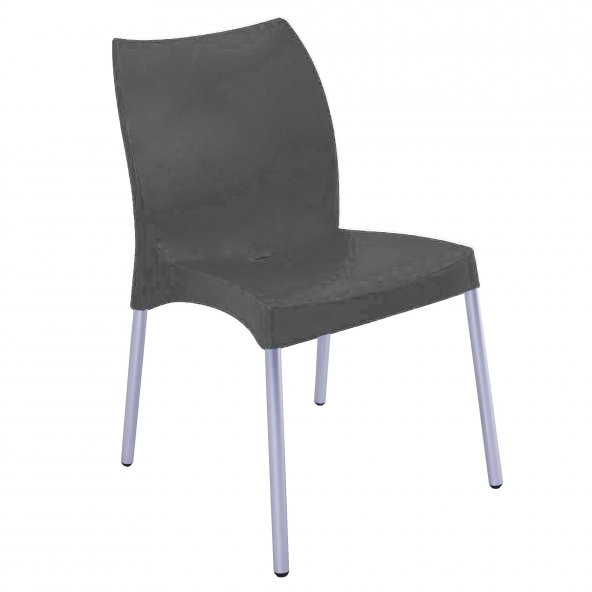 Romanoset Hilal Metal Ayaklı Plastik Bahçe ve Balkon Sandalyesi