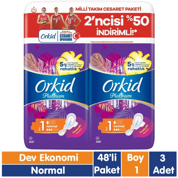 Orkid Platinum Normal Ped 48x3 144 Adet