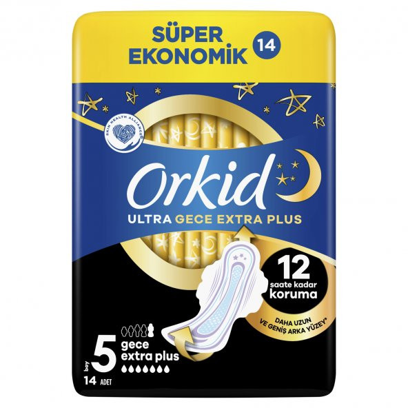Orkid Ultra Gece Extra Plus Ped 14 Adet