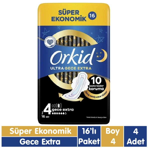 Orkid Ultra Gece Extra Ped 18x4 72 Adet