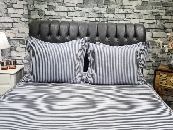 Zebra Çift Kişilik 6 Parça Nevresim Takımı Gri - 1