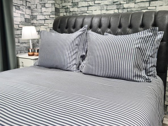 Zebra Çift Kişilik 6 Parça Nevresim Takımı Gri - 2