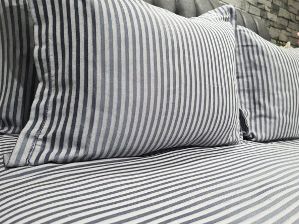 Zebra Çift Kişilik 6 Parça Nevresim Takımı Gri - 5