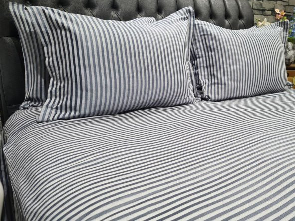 Zebra Çift Kişilik 6 Parça Nevresim Takımı Gri - 6