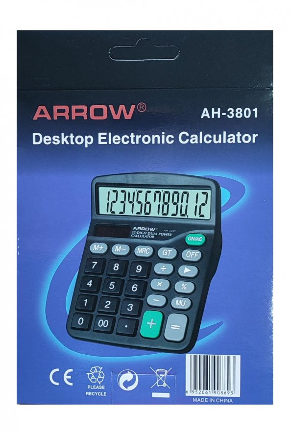 Arrow AH-3801 12 Haneli Hesap Makinası