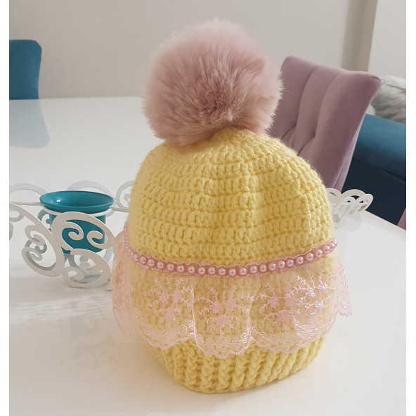 Kız Bebek 1 Yaş Atkı Bere Patik - 5