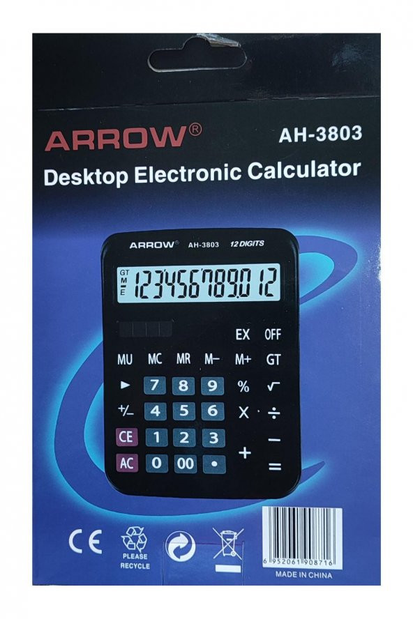 Arrow AH-3803 12 Haneli Hesap Makinası