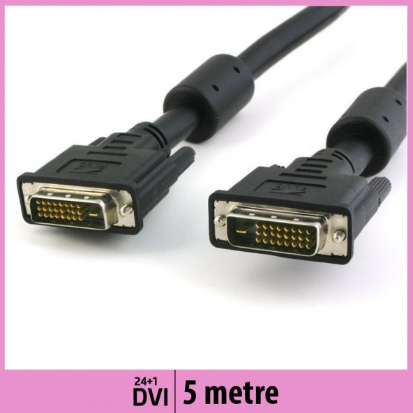 Dvi To Dvi 24+1 Kablo 5 Metre Dvi Monitör Kablosu ürün görseli