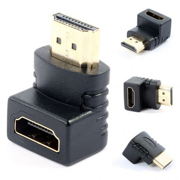 Turbosepet Hdmi Köşe Dirsek Uzatma Çevirici Adaptör Kablo Uzatma 90 Derece - Resim 5