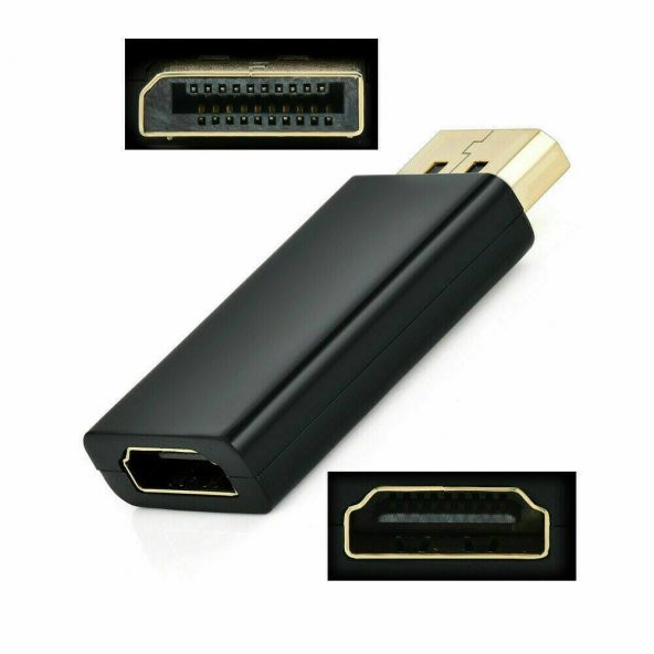 Displayport To Hdmi 4K Kablo Display Port Çevirici Dönüştürücü Mini - 4