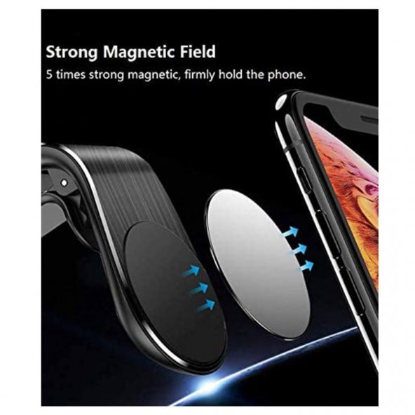 Araç Içi Telefon Tutucu Manyetik Mıknatıs L Tutacak Havalandırma 552903010 - 4