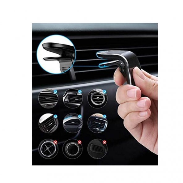 Araç Içi Telefon Tutucu Manyetik Mıknatıs L Tutacak Havalandırma 552903010 - 5